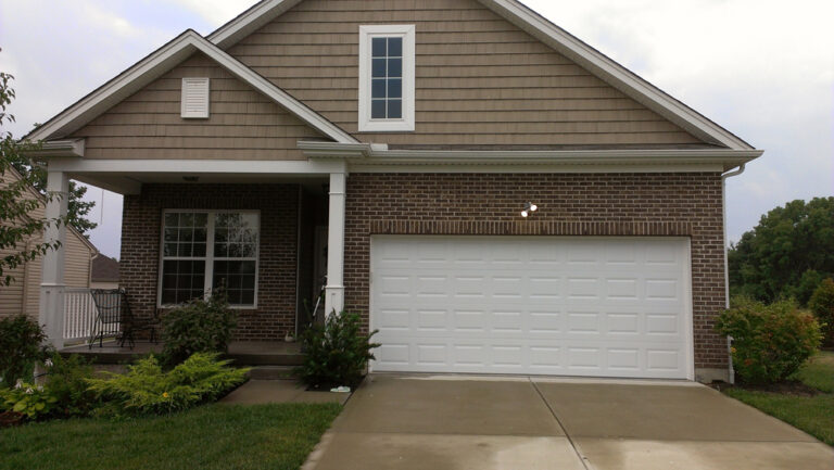 16' x 7' Traditional Short Panel Steel Door 2216 White w/ No Windows