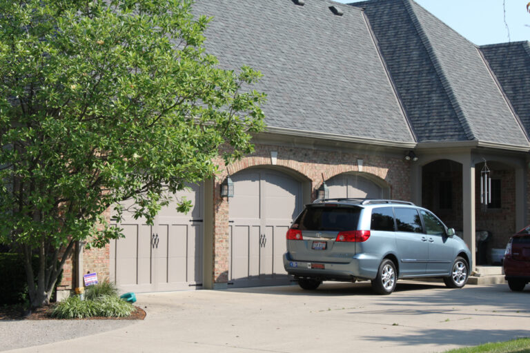 (3) 9' x 8' Overlay Steel Carriage House Door 5312A Sandstone No Glass