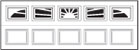 Contemporary Garage Doors 2284 Model 5 Piece Sunburst window option