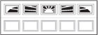 Contemporary Garage Doors 2284 Model 5 Piece Sunburst window option