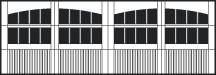 Carriage House 2-2 Piece Double Arched Madison window option