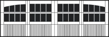 Carriage House 4 Piece Double Arched Madison window option