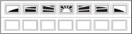 Contemporary Garage Doors 2284 Model 8 Piece 7 Piece Sunburst window option