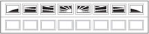 Contemporary Garage Doors 2284 Model 8 Piece Sunburst window option