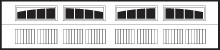 Carriage House 5200 Model Series 2-2 Piece Arched Madison window option