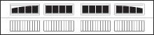 Carriage House 5900 Model Series 4 Piece Arched Madison window option