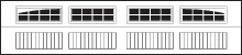 Carriage House 5900 Model Series 4 Piece Arched Stockton window option