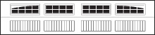 Carriage House 5900 Model Series 4 Piece Arched Stockton window option