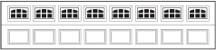 Contemporary Garage Doors 2284 Model 6 Piece Cascade window option