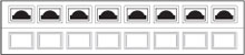 Contemporary Garage Doors 2284 Model Cathedral window option
