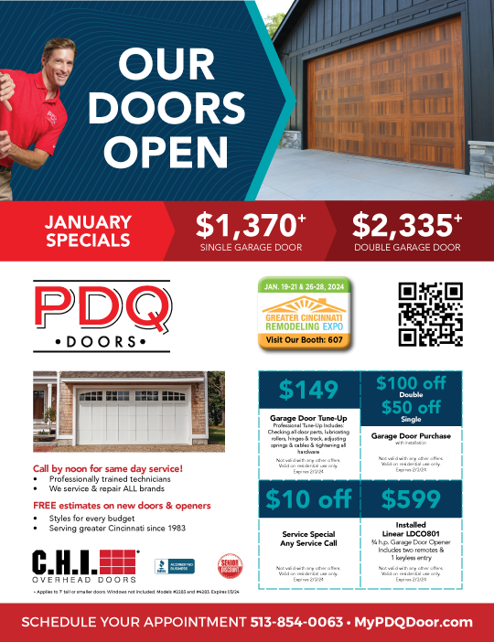 Cincinnati Garage Door Specials PDQ Doors